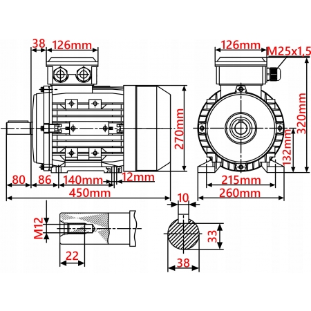 SILNIK ELEKTRYCZNY 7,5kW 400/690V 2900 obr 3FAZOWY